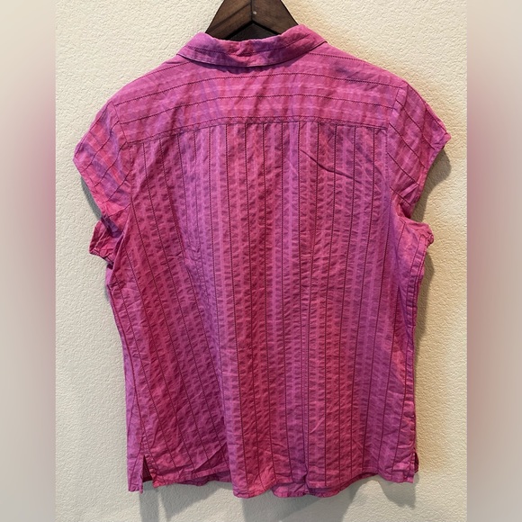 Hillard and Hanson Women’s Pink Button-Up Shirt, Sleeveless - Size XL - Picture 2 of 10